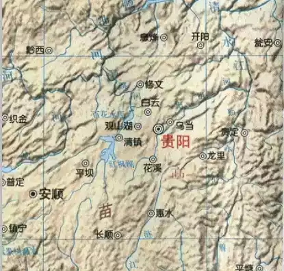 贵州省地形图全图 截图