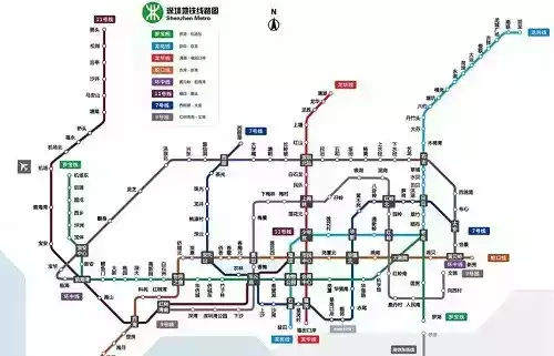 深圳地铁线路图 最新版 2022年 截图