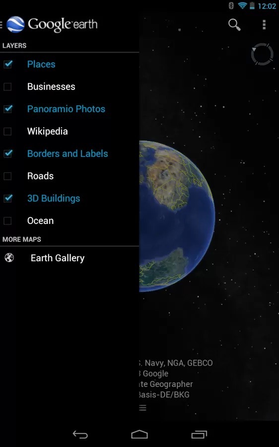 谷歌地球app 截图